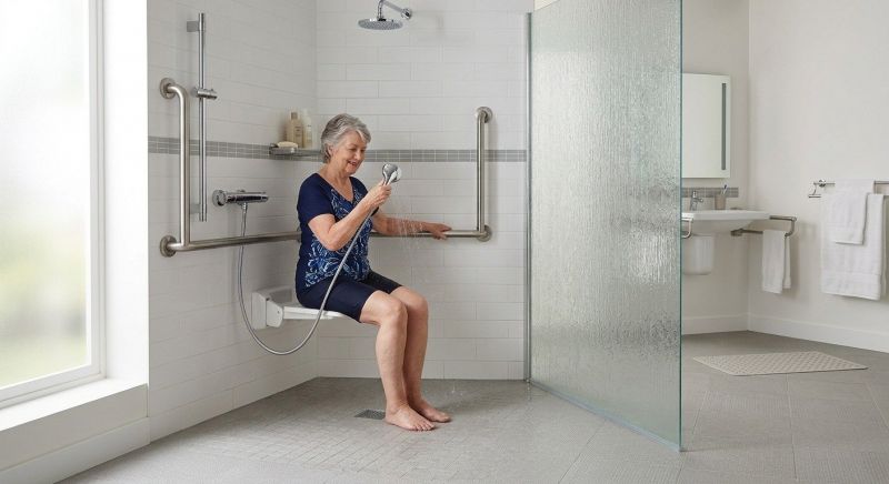 Senior Shower Installation in South Portland, ME